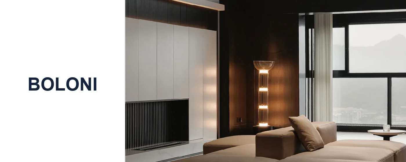 Boloni wordmark and premium interior image