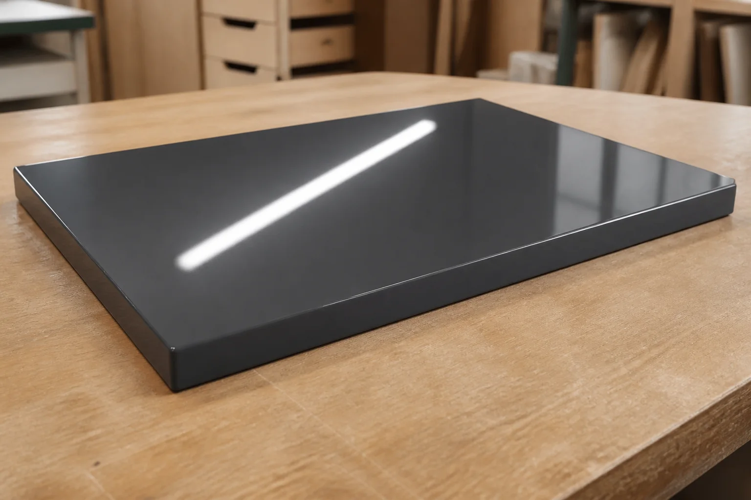 High-gloss UV-coated MDF cabinet door