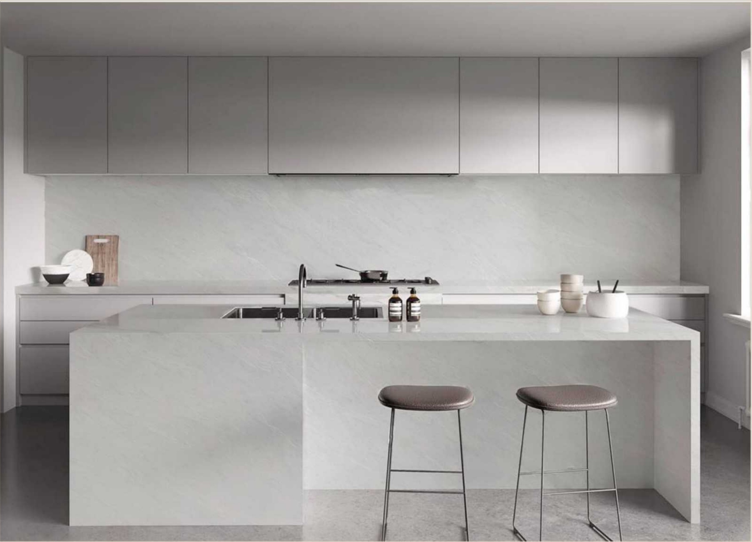 Cary Ice quartz countertop application