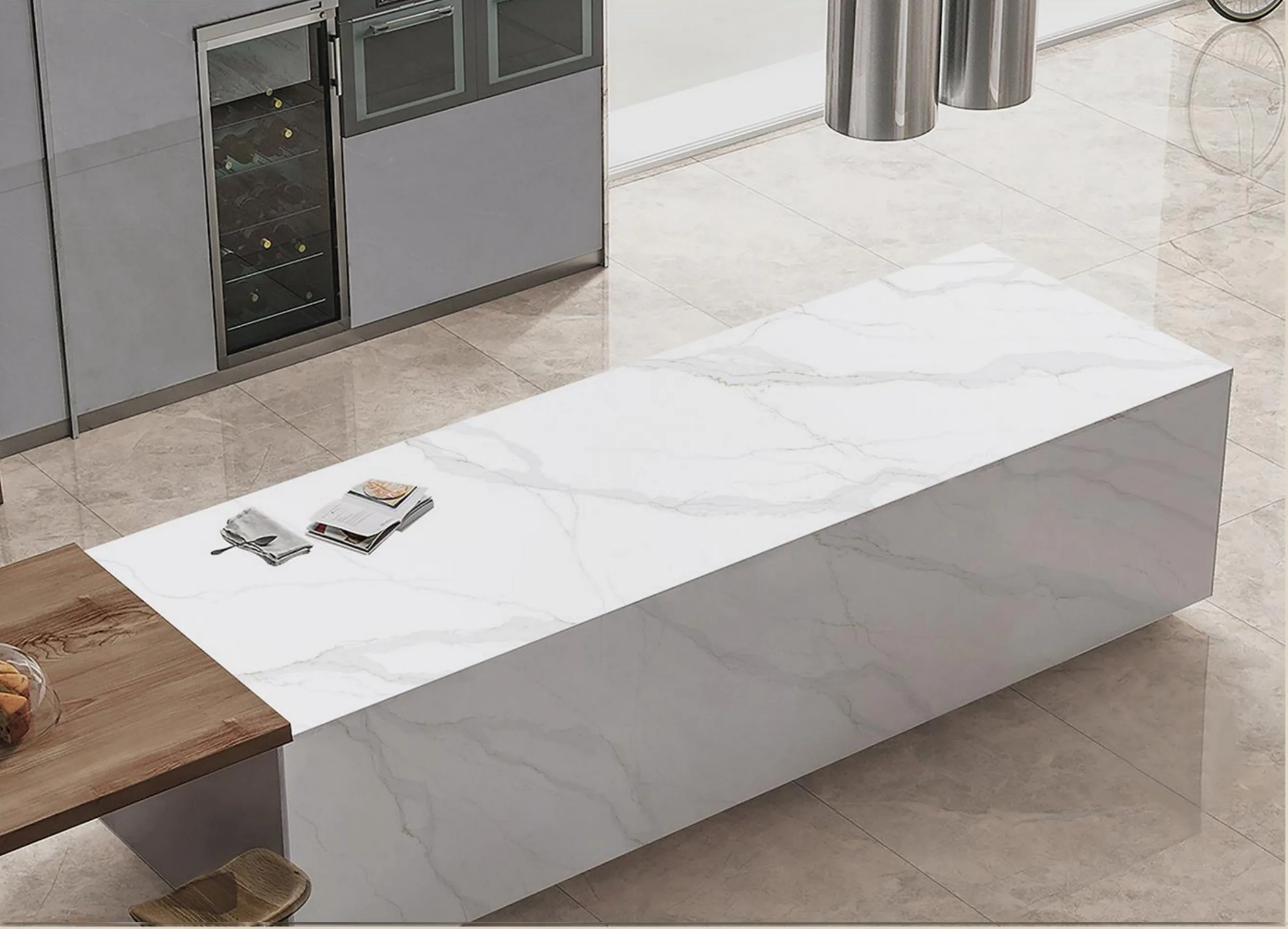 Paris Extra quartz countertop application