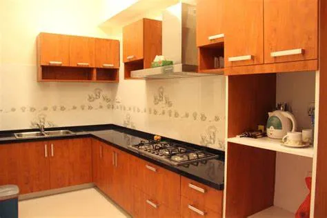 Melamine kitchen cabinetry in a Sri Lanka apartment project