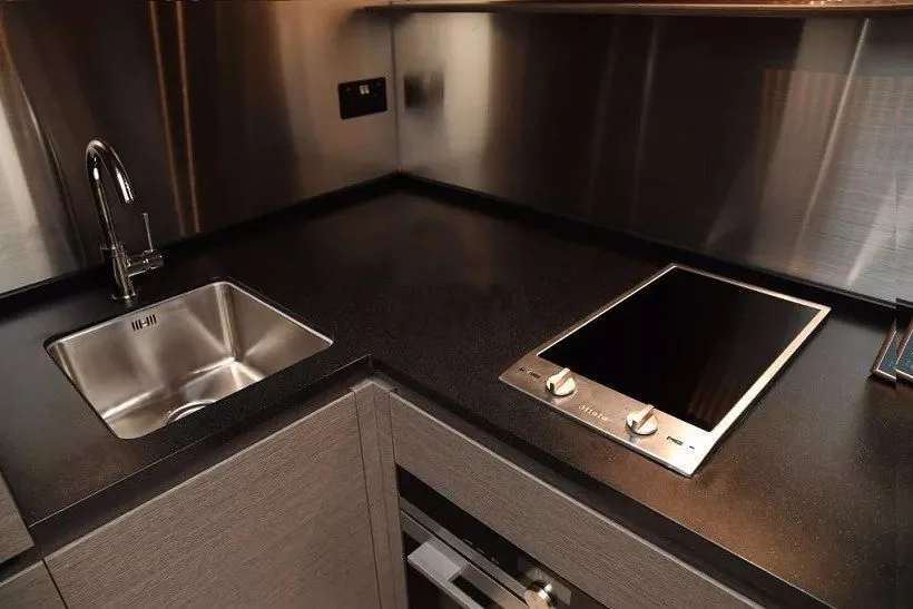 Compact kitchen sink installation in a Hong Kong residential project